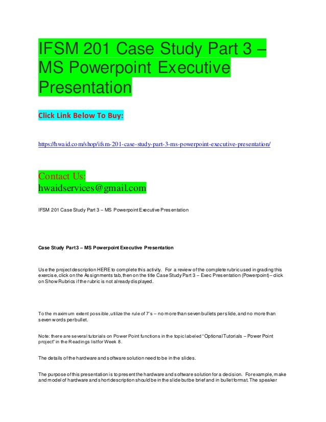 ifsm 201 case study part 3 ifsm 201 case study part 3